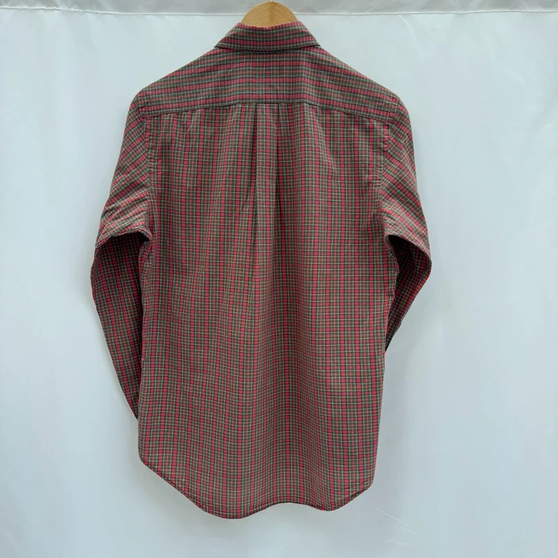 Polo Ralph Lauren Red Green Tartan Check Shirt Size S Cotton Pony Logo - Image 7