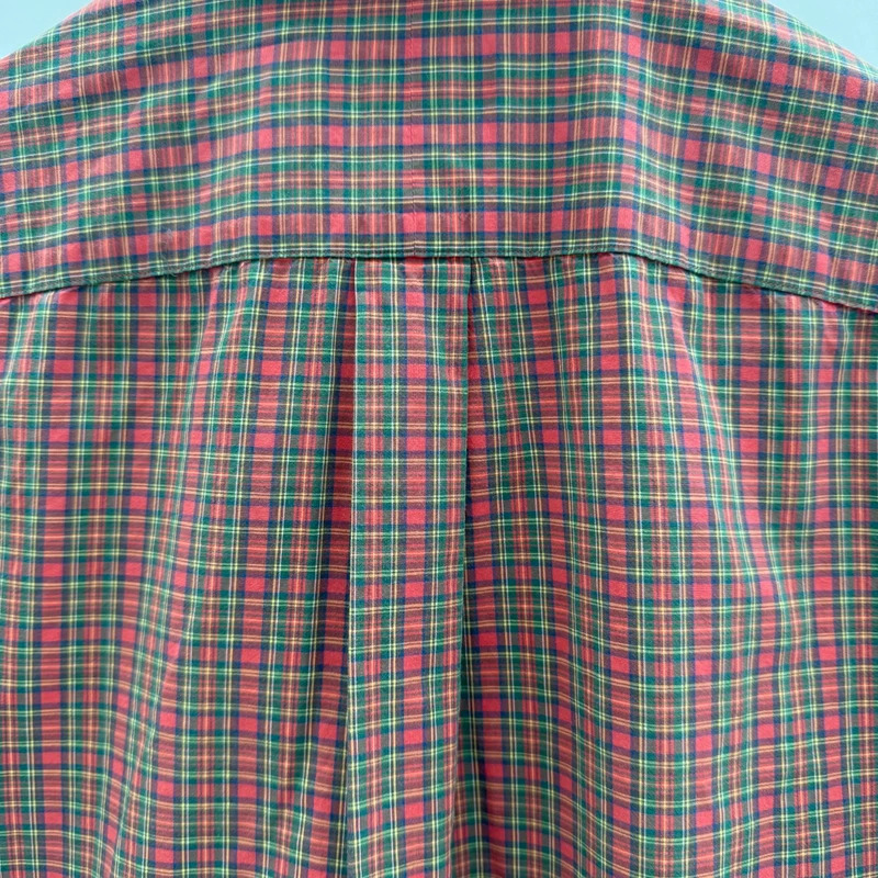 Polo Ralph Lauren Red Green Tartan Check Shirt Size S Cotton Pony Logo - Image 8