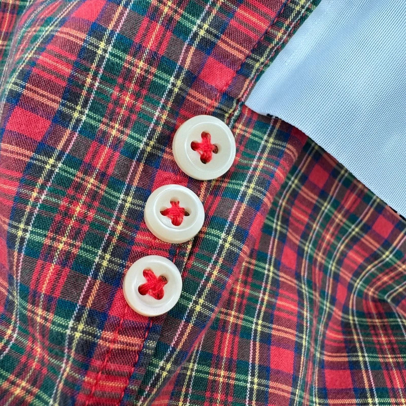 Polo Ralph Lauren Red Green Tartan Check Shirt Size S Cotton Pony Logo - Image 10