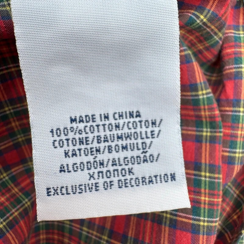 Polo Ralph Lauren Red Green Tartan Check Shirt Size S Cotton Pony Logo - Image 11