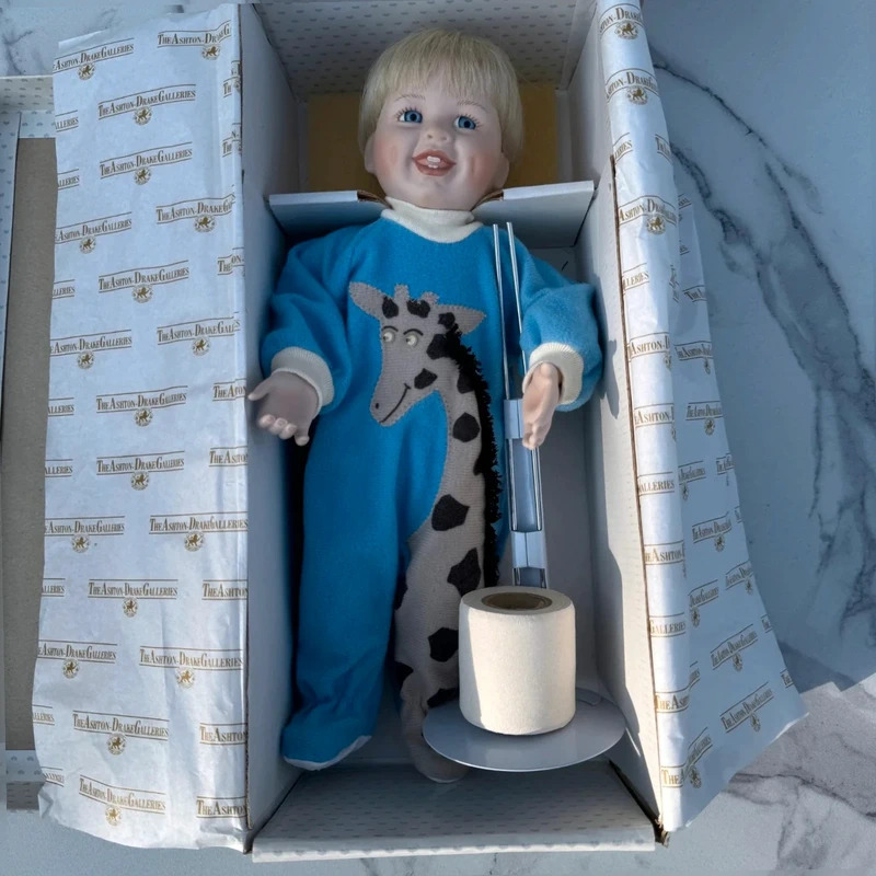 Ashton-Drake "Catch Me If You Can!" Little Porcelain Stevie Doll Boxed COA 1992