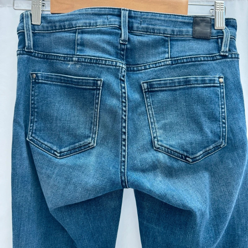 Guess Los Angeles Mid Rise Skinny Jeans W27 L29 Blue Faded Wash Stretch Denim - Image 5