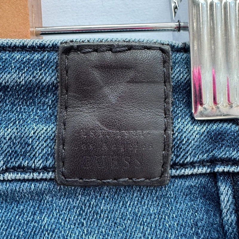 Guess Los Angeles Mid Rise Skinny Jeans W27 L29 Blue Faded Wash Stretch Denim - Image 6