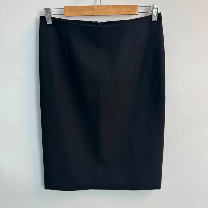 Theory Golda Tailor Pencil Skirt Black Wool Blend US 6 UK 10 Excellent Condition