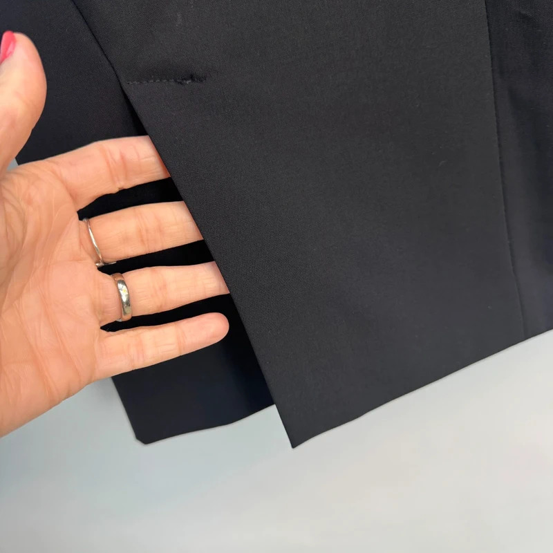 Theory Golda Tailor Pencil Skirt Black Wool Blend US 6 UK 10 Excellent Condition - Image 3
