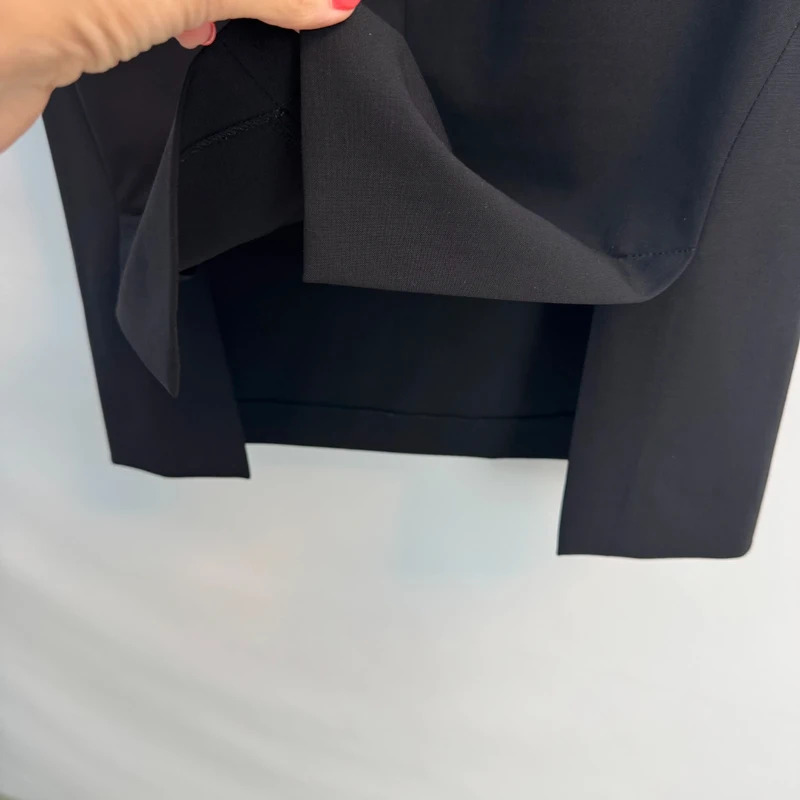 Theory Golda Tailor Pencil Skirt Black Wool Blend US 6 UK 10 Excellent Condition - Image 4