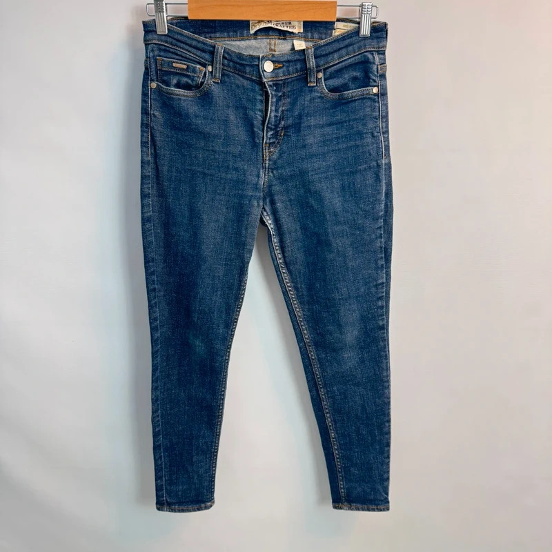 Superdry Super Crafted Mid Rise Super Skinny Jeans W30 L28 Dark Blue Premium Denim