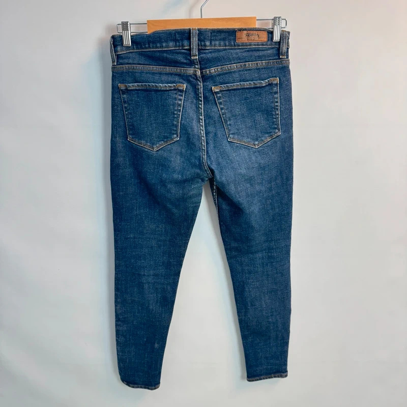 Superdry Super Crafted Mid Rise Super Skinny Jeans W30 L28 Dark Blue Premium Denim - Image 2