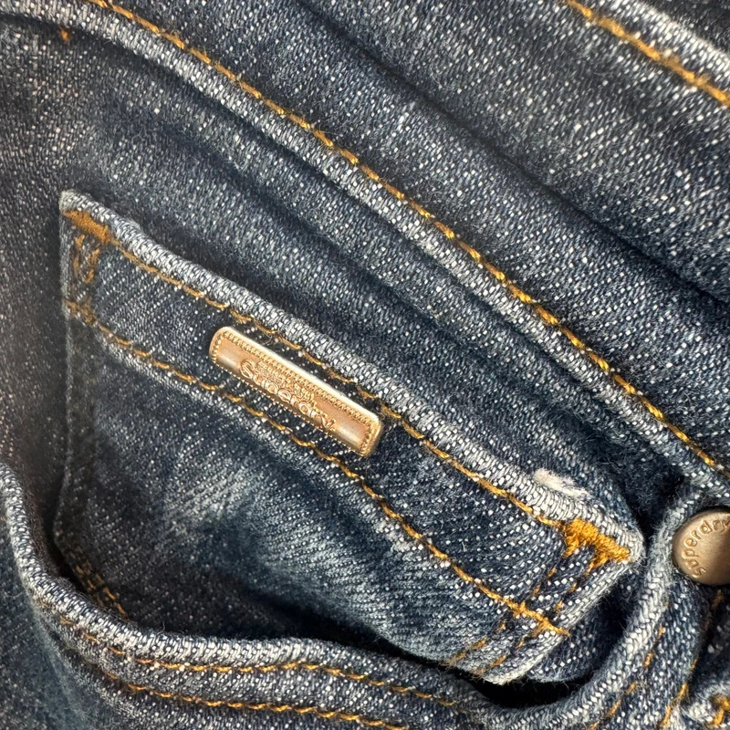 Superdry Super Crafted Mid Rise Super Skinny Jeans W30 L28 Dark Blue Premium Denim - Image 5