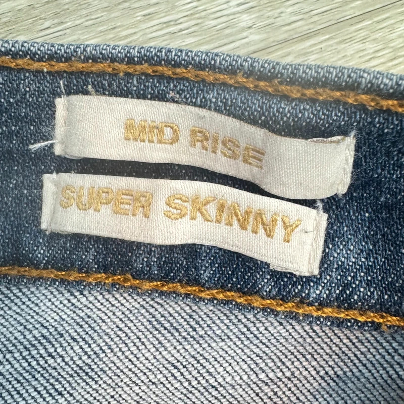 Superdry Super Crafted Mid Rise Super Skinny Jeans W30 L28 Dark Blue Premium Denim - Image 8
