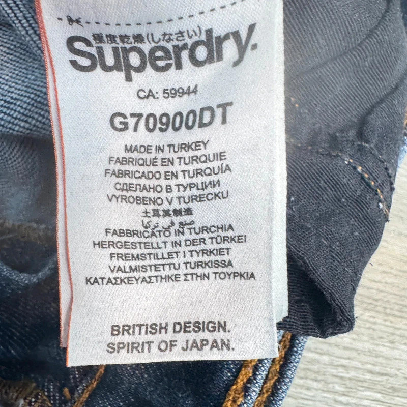 Superdry Super Crafted Mid Rise Super Skinny Jeans W30 L28 Dark Blue Premium Denim - Image 9