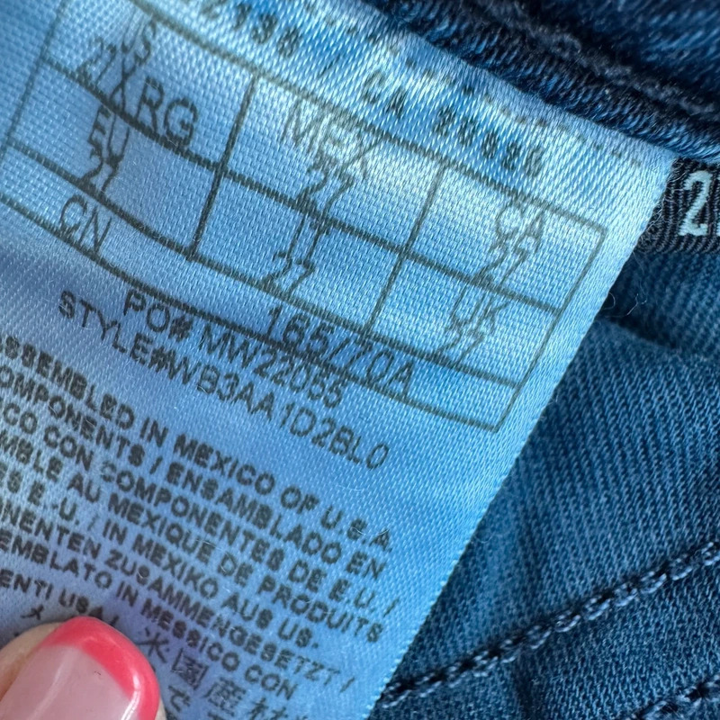 Guess Los Angeles Mid Rise Skinny Jeans W27 L29 Blue Faded Wash Stretch Denim - Image 12
