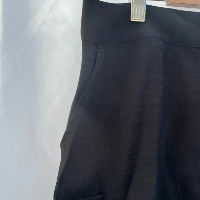 Next Black Cargo Mini Skirt Size UK 16 Modal Blend Utility Pockets RRP £26 - Image 4
