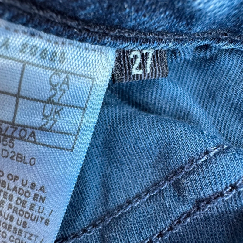 Guess Los Angeles Mid Rise Skinny Jeans W27 L29 Blue Faded Wash Stretch Denim - Image 13