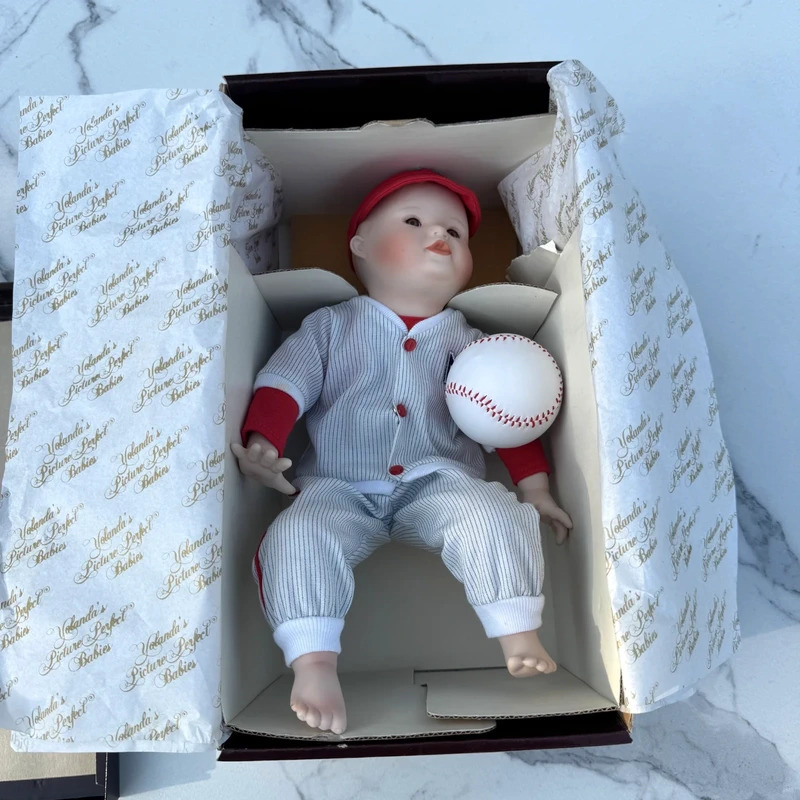 Knowles Yolanda Bello "Michael" Porcelain Doll Picture-Perfect Babies Boxed COA