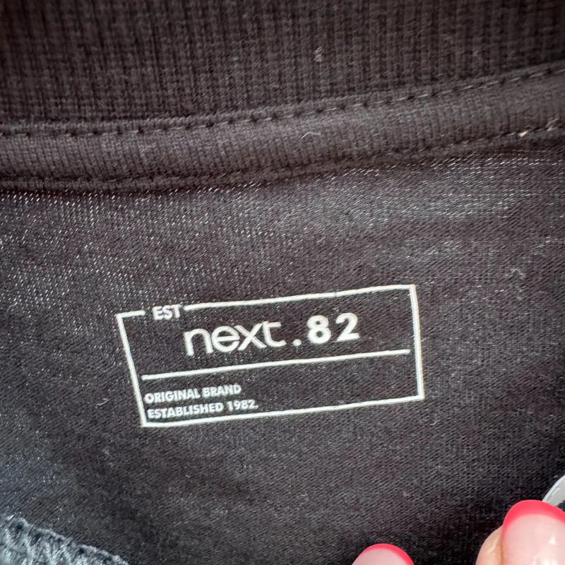 Next Boys Colour-Block Stag Embroidered T-Shirt Black/Beige/White Age 7 (122cm) - Image 3