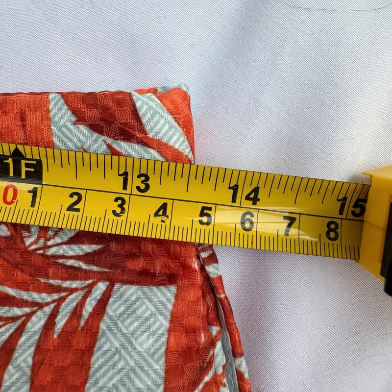 H&M Burnt Orange Tropical Leaf Print Skater Skirt UK 10 New With Tags - Image 7