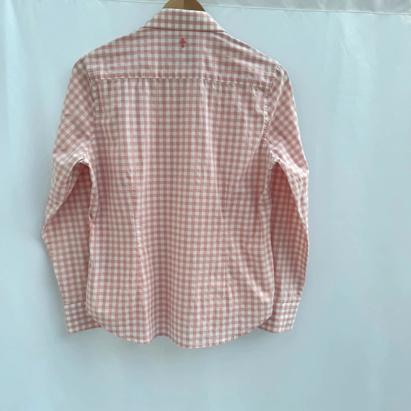 Toggi Bethany Shirt Pink Gingham Check | Country Equestrian Floral Lining | UK 10 - Image 2