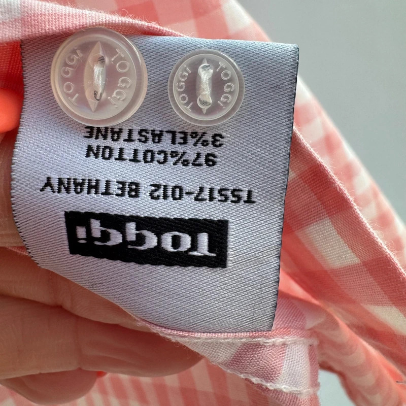 Toggi Bethany Shirt Pink Gingham Check | Country Equestrian Floral Lining | UK 10 - Image 9
