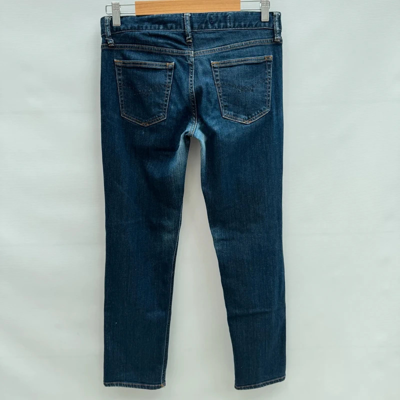Gap 1969 Real Straight Jeans W28 L30 UK 10 Dark Blue Stretch Denim - Image 2