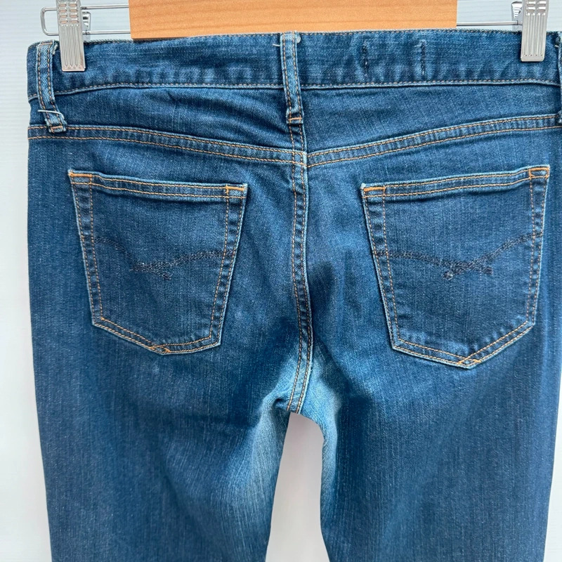 Gap 1969 Real Straight Jeans W28 L30 UK 10 Dark Blue Stretch Denim - Image 3