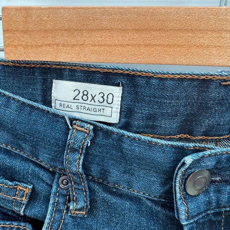 Gap 1969 Real Straight Jeans W28 L30 UK 10 Dark Blue Stretch Denim - Image 4