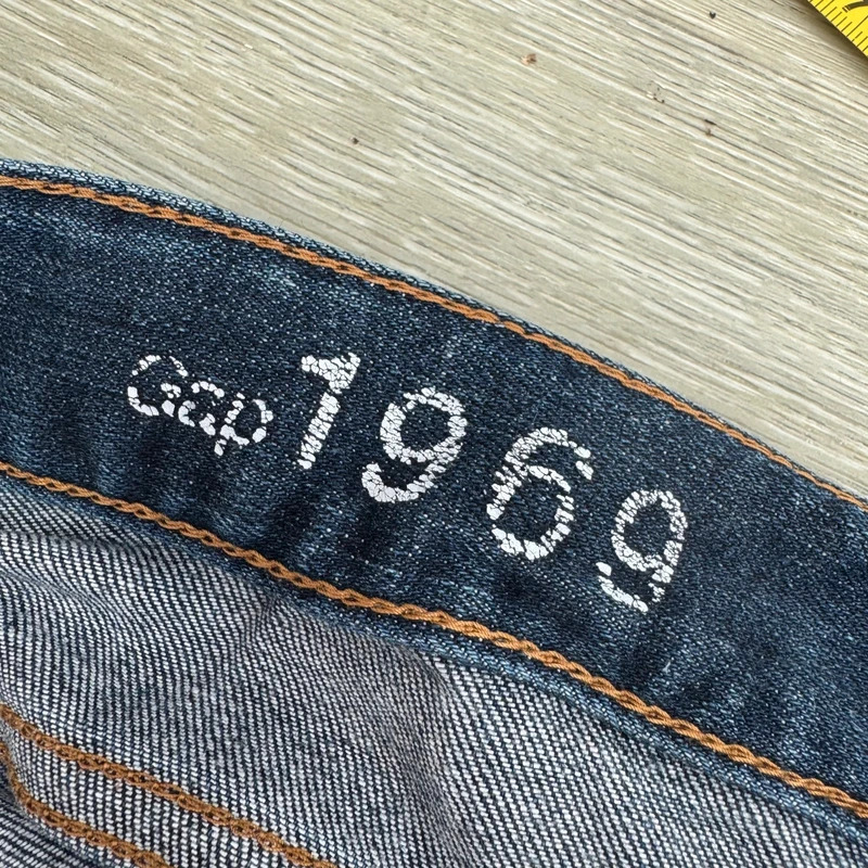 Gap 1969 Real Straight Jeans W28 L30 UK 10 Dark Blue Stretch Denim - Image 6