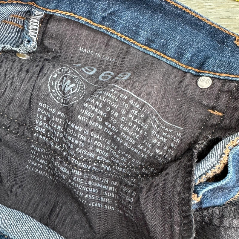 Gap 1969 Real Straight Jeans W28 L30 UK 10 Dark Blue Stretch Denim - Image 7