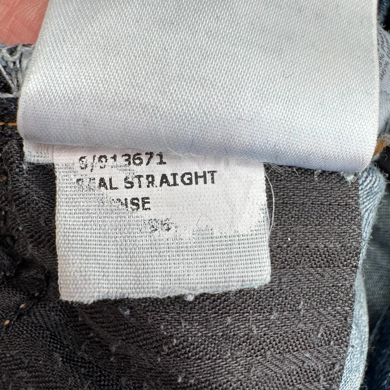 Gap 1969 Real Straight Jeans W28 L30 UK 10 Dark Blue Stretch Denim - Image 11