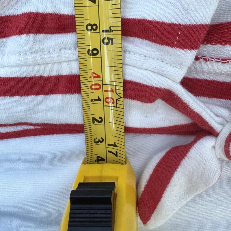 La Redoute Kids Red White Stripe Top Age 8 Tie Hem Raglan Sleeve - Image 7