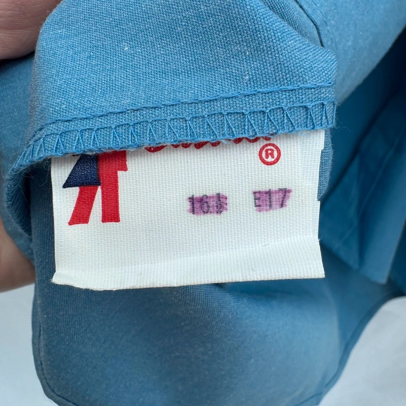 Vintage British Rail Uniform Shirt Cutlass Blue 1970s 1980s Train Memorabilia 16.5 - Image 6