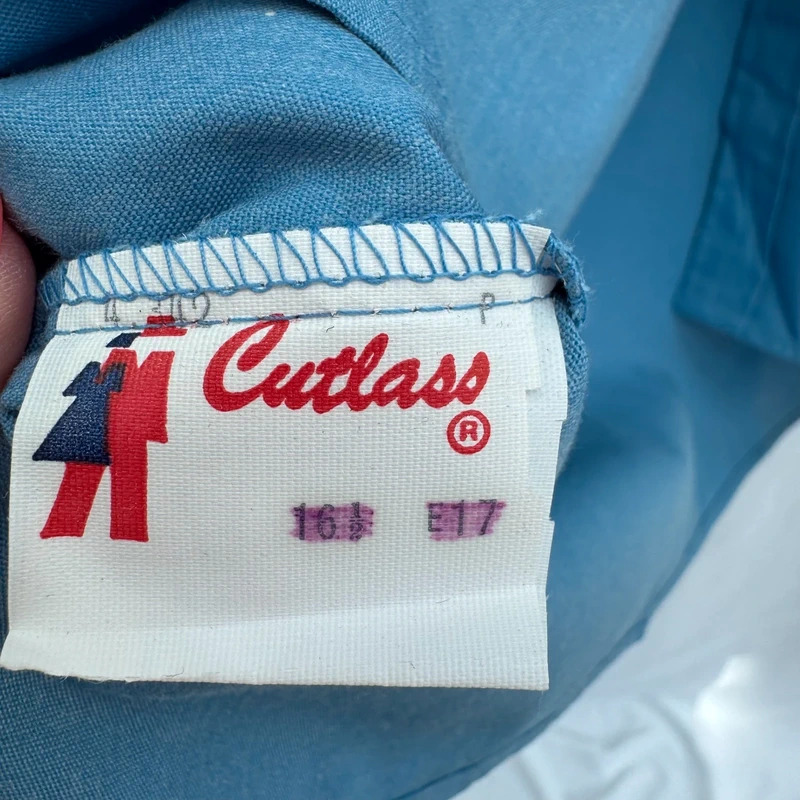 Vintage British Rail Uniform Shirt Cutlass Blue 1970s 1980s Train Memorabilia 16.5 - Image 7