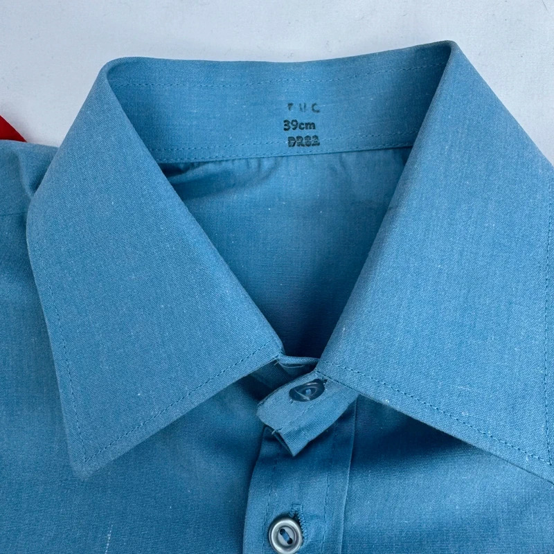 Vintage British Rail Uniform Shirt Cutlass Blue 1970s 1980s Train Memorabilia 16.5 - Image 13