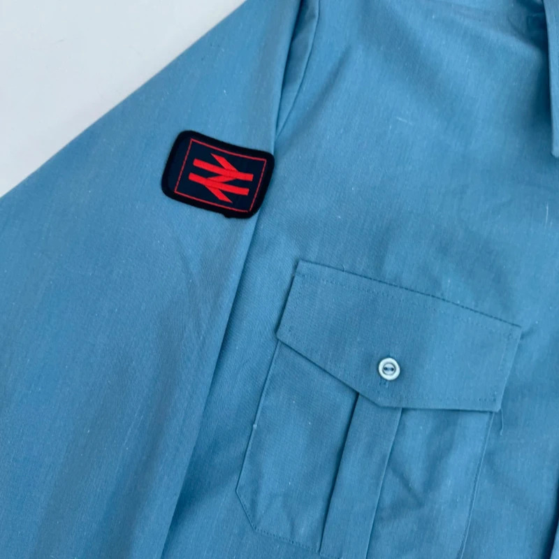 Vintage British Rail Uniform Shirt Cutlass Blue 1970s 1980s Train Memorabilia 16.5 - Image 15