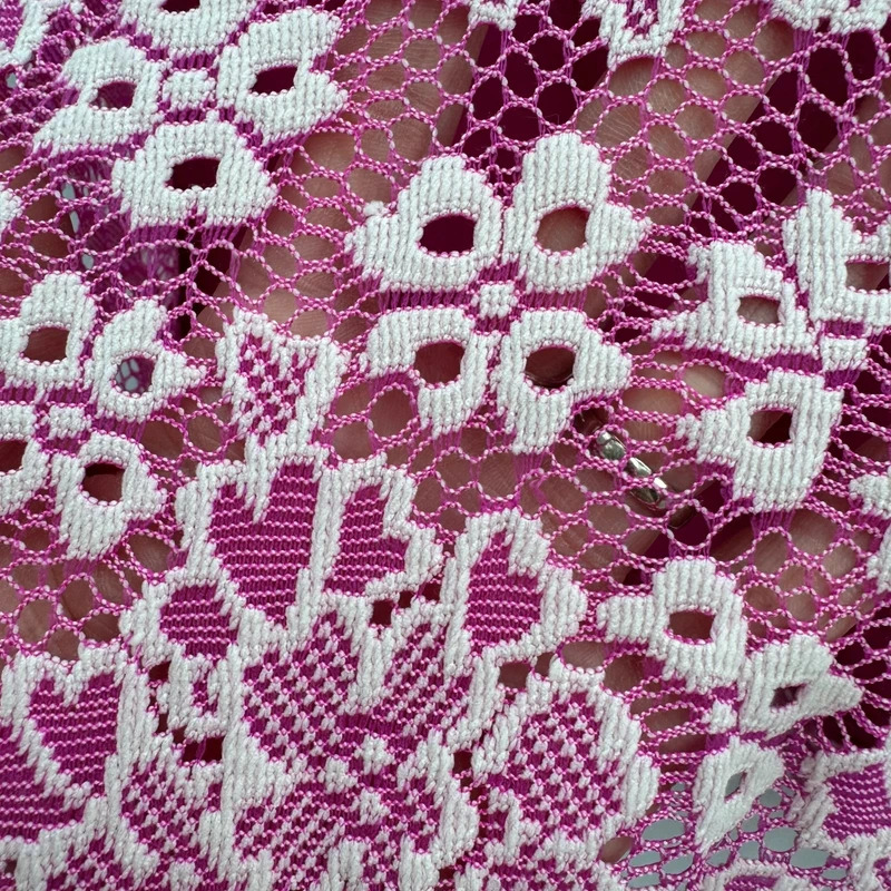 Topshop Pink White Lace Top Sleeveless Scoop Neck Fully Lined Scallop Hem Size 14 - Image 8
