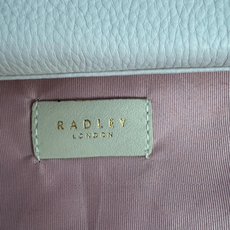 Radley London White Leather Zip Detail Crossbody Shoulder Bag Dust Bag - Image 6