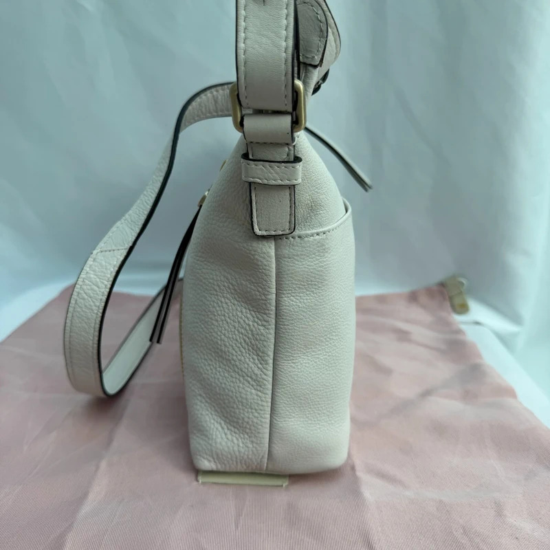 Radley London White Leather Zip Detail Crossbody Shoulder Bag Dust Bag - Image 10