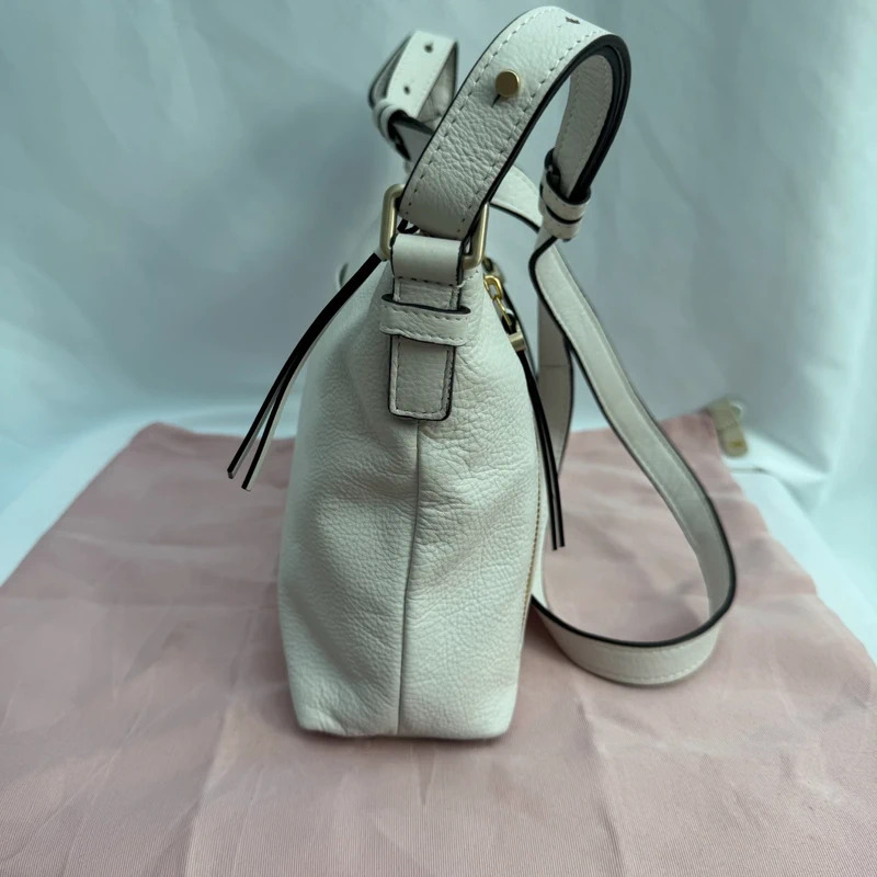 Radley London White Leather Zip Detail Crossbody Shoulder Bag Dust Bag - Image 12