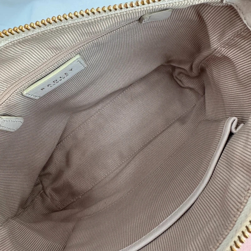 Radley London White Leather Zip Detail Crossbody Shoulder Bag Dust Bag - Image 14