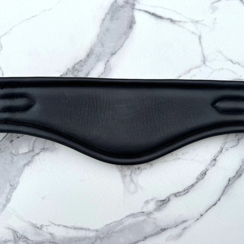 Premier Equine Black Anatomical Leather Dressage Girth 26" Double Elastic - Image 9