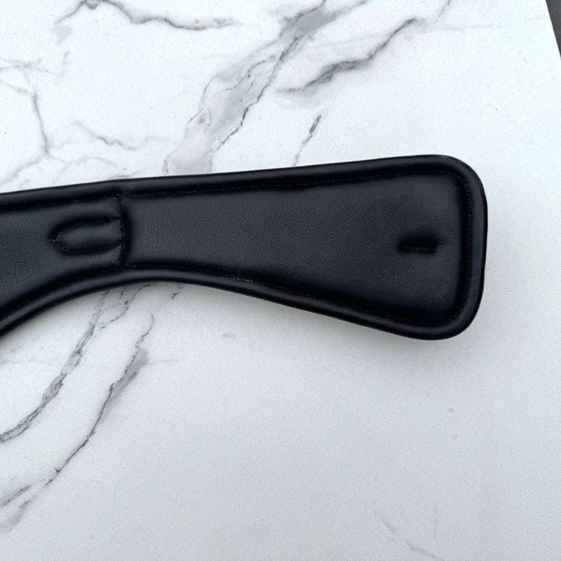 Premier Equine Black Anatomical Leather Dressage Girth 26" Double Elastic - Image 10