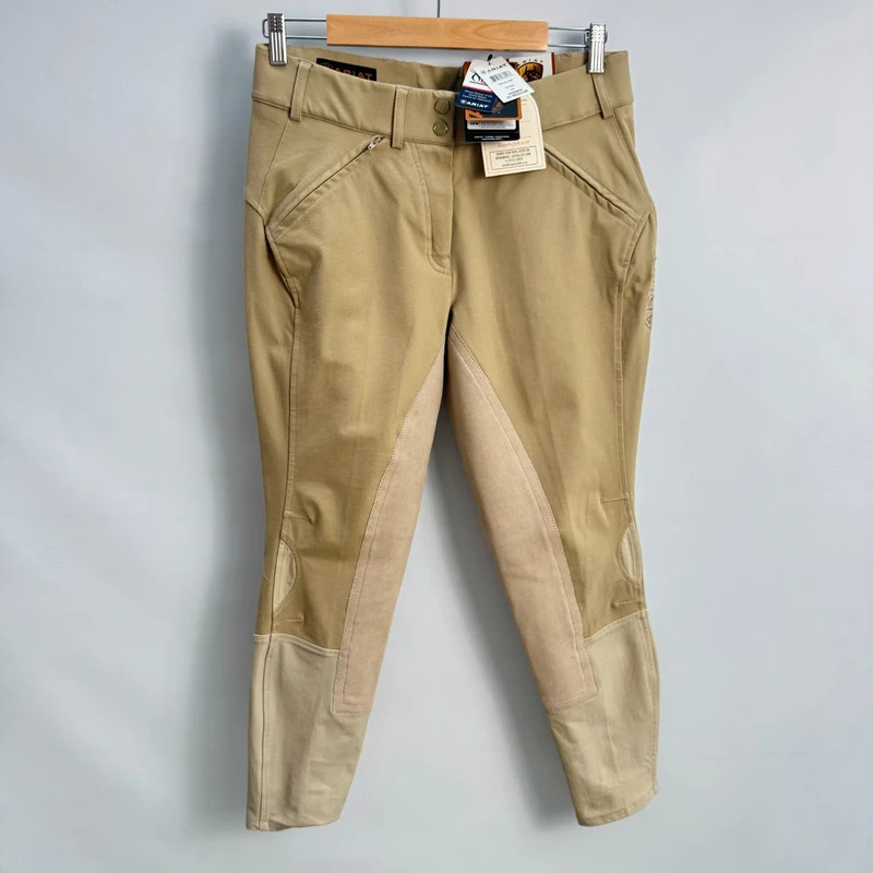 Ariat Prix Full Seat Breeches UK 30R Tan Regular Rise New With Tags Equestrian