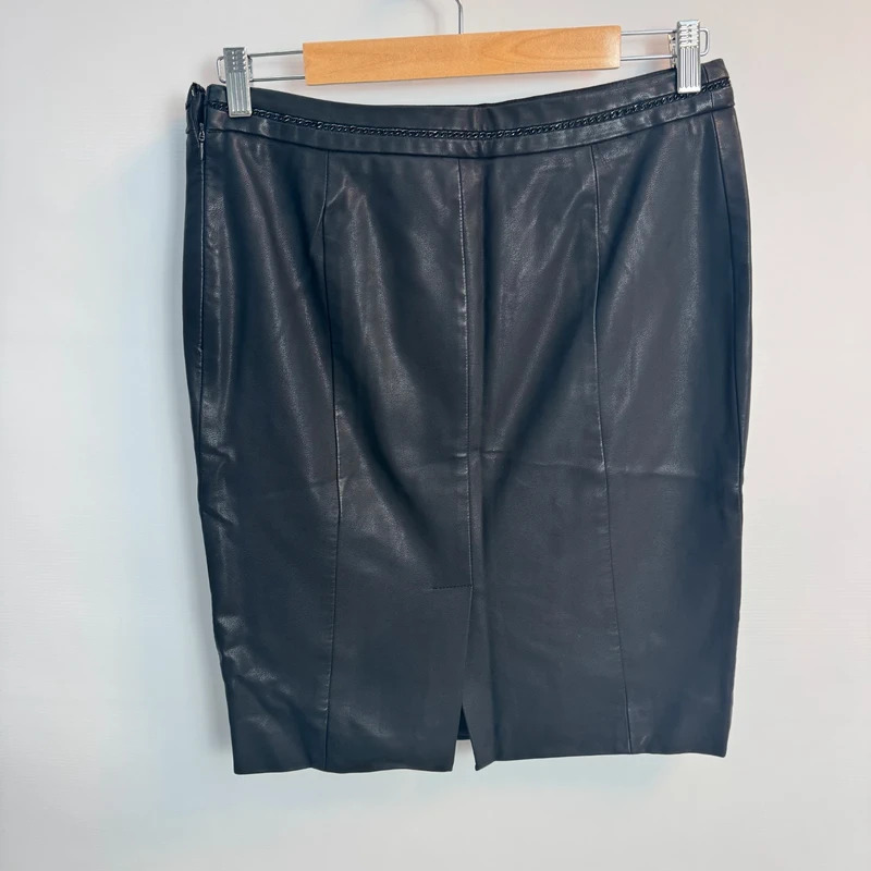GDM Grain de Malice Black Faux Leather Pencil Skirt | EU 40 / UK 12 BNWT - Image 3