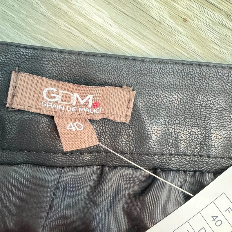GDM Grain de Malice Black Faux Leather Pencil Skirt | EU 40 / UK 12 BNWT - Image 9