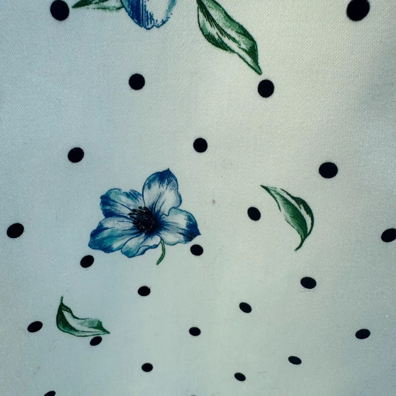 Hobbs Fiona Floral Shift Dress UK10 Blue White Polka Dot Occasion Cotton - Image 4