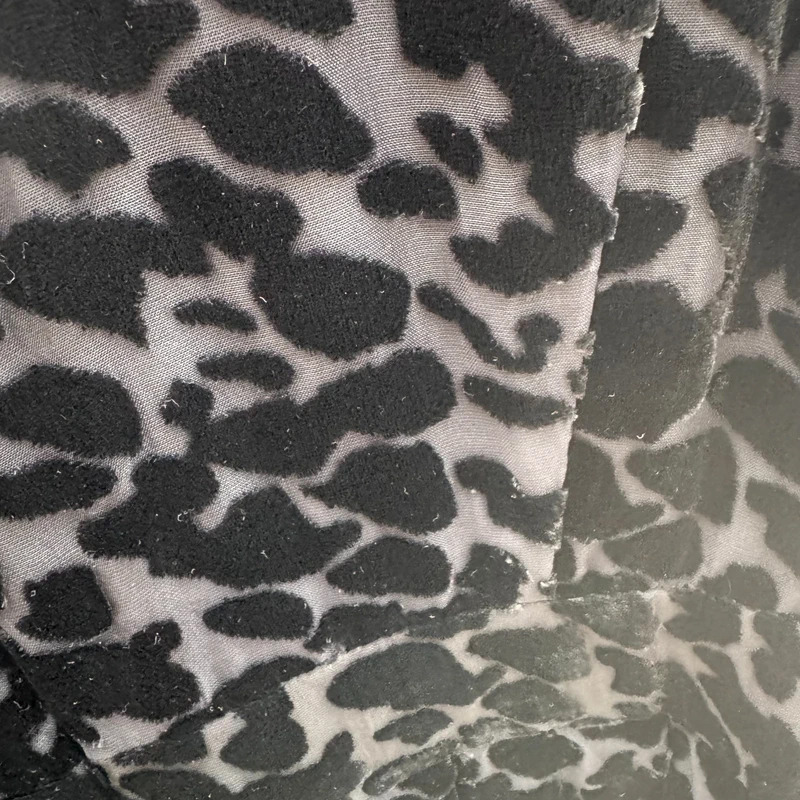 Monsoon Fusion UK 14 Black Devore Leopard Print Sleeveless Fit Flare Belted Dress - Image 3