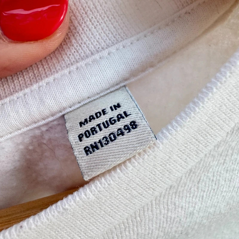 Jack Wills White Drop Shoulder Sweatshirt Embroidered Spellout Logo UK 10 US 6 - Image 4
