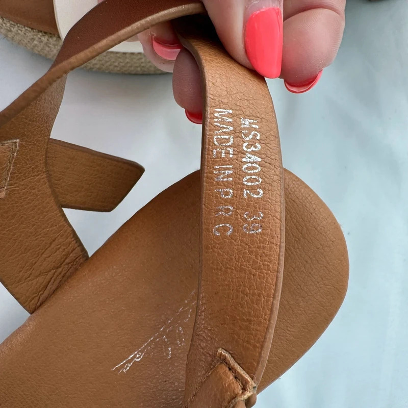 White Cross Strap Platform Sandals UK 6 EU39 Block Heel Summer Boho - Image 12