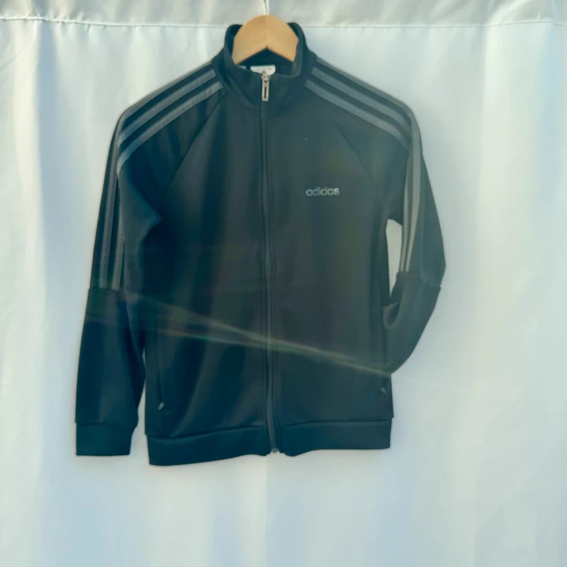 Adidas Aeroready 3-Stripes Track Jacket Black Full Zip Kids 11-12 Years 152cm