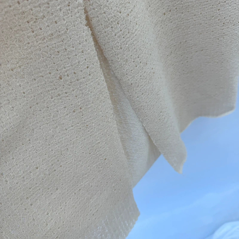 Zara W/B Collection Cream Knit Midi Slip Dress Eyelash Lace Detail Size S - Image 4